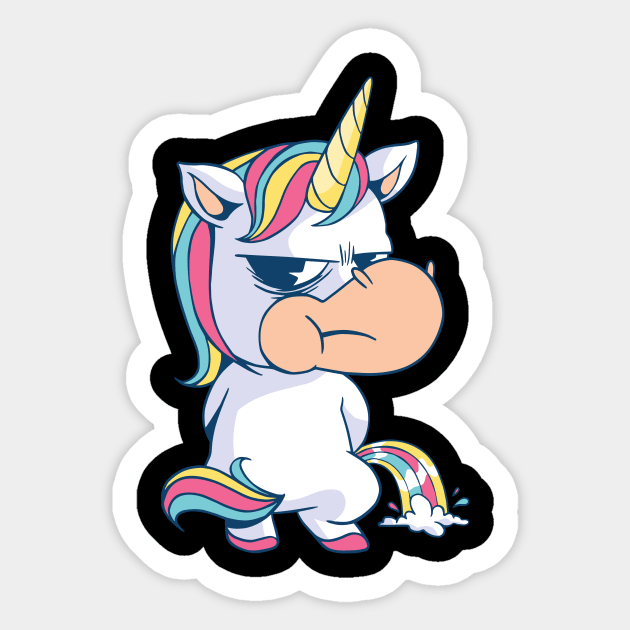Unicorn Pee A Rainbow Sticker by JFDesign123